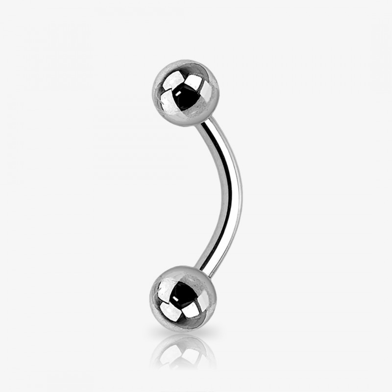 Piercing Curvado Liso, Titânio